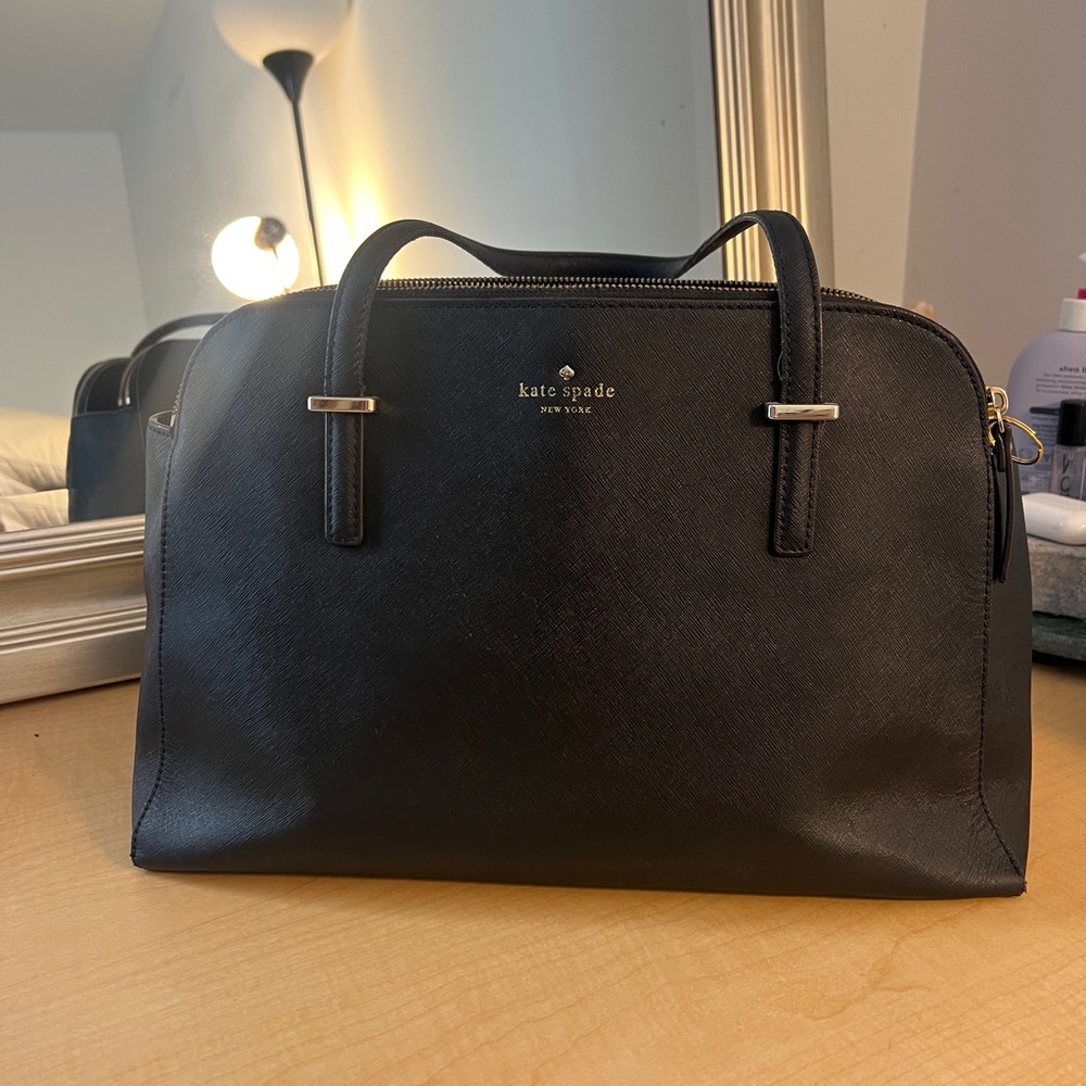 Kate Spade Black Leather Briefcase